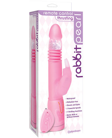 Pipedream Rabbit Pearl Remote Control - Pink, Waterproof, Phthalate-Free