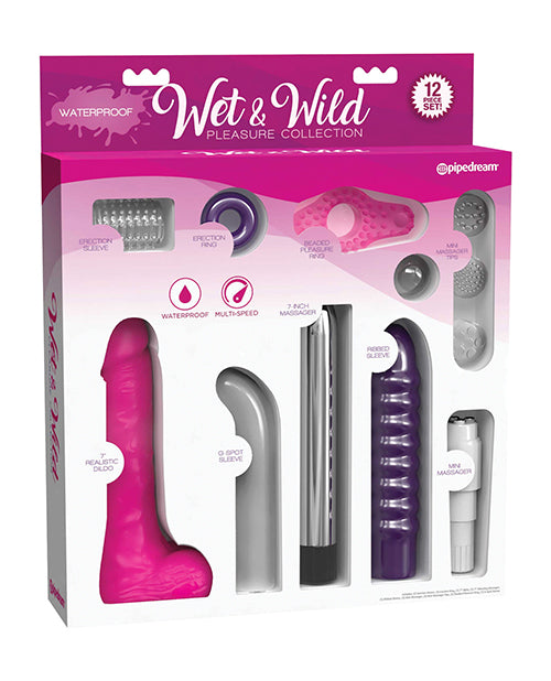 Pipedream Wet & Wild Pleasure Collection Vibrating Assorted Colors