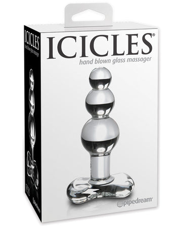 Pipedream Products 294700 Icicles No. 47 Hand Blown Glass Butt Plug, Clear