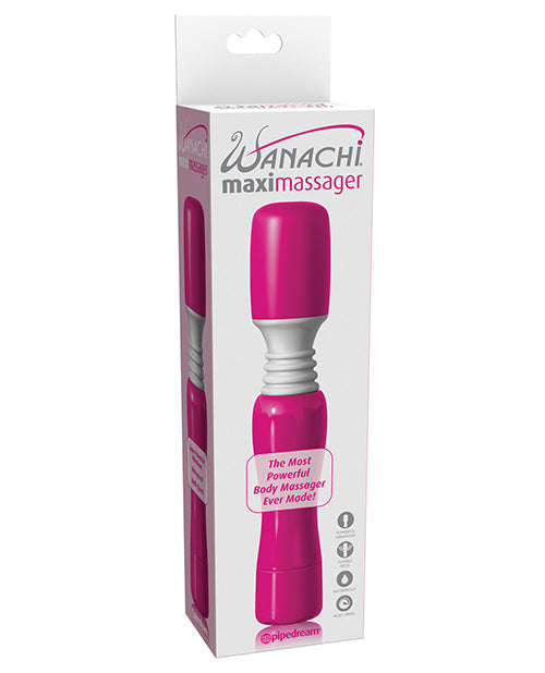 Pipedream Maxi Wanachi Waterproof Massager, 9" Pink with Flexible Silicone Head