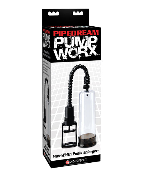 Pump Worx Max-Width Penis Enlarger, Clear Cylinder with EZ-Grip Pump