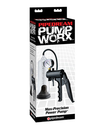 Pipedream Products 327023 Max-Precision Power Pump, Clear, ABS/TPE, Gauge