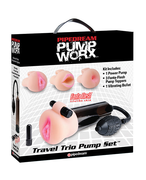 Pipedream Products Pump Worx Travel Trio Pump Set, 9-Piece