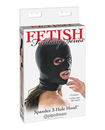 Pipedream Products 385501 Fetish Fantasy Spandex 3 Hole Hood, Black