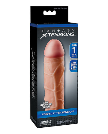 Pipedream Products 411021 Fantasy X-tensions Perfect 1-inch Extension, TPE