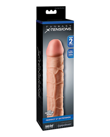 Pipedream Products Fantasy X-tensions Perfect 2" Extension, Phthalate-Free TPE