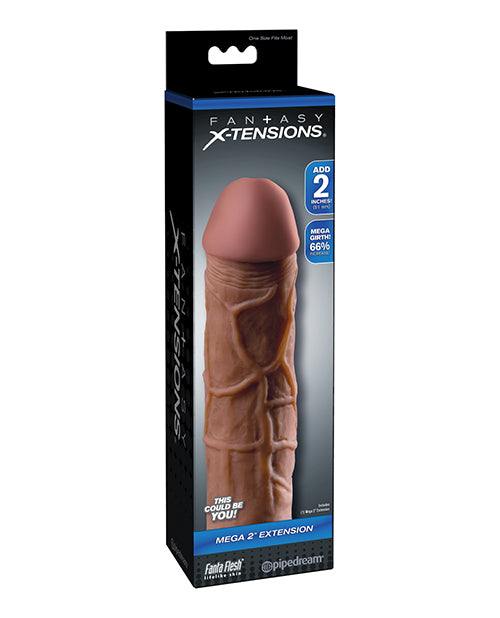 Pipedream Products Fantasy X-tensions Mega 2" Extension, Brown, TPE