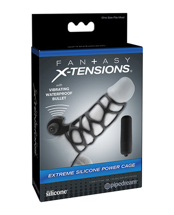 Pipedream Products Fantasy X-tensions Extreme Silicone Power Cage, Vibrating