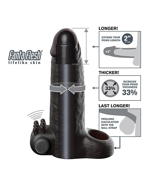 Pipedream Products Fantasy X-Tensions Vibrating 2 in. Extension, Black