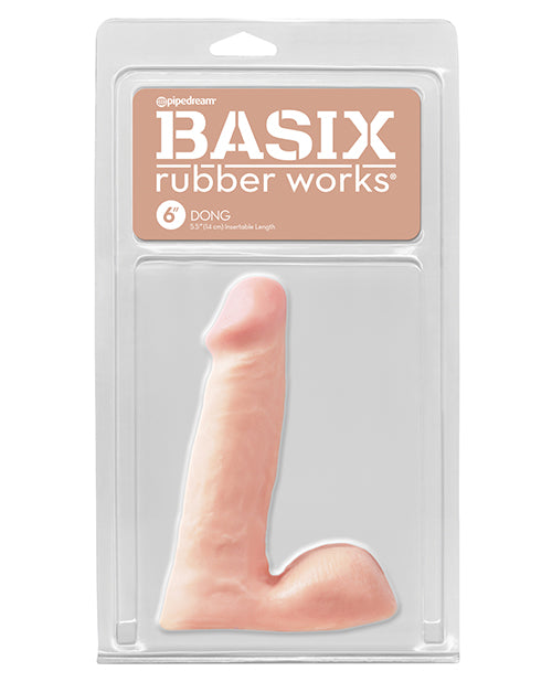 Pipedream Products 420121 Basix Rubber Works Dildo, 6" Flexible Ivory