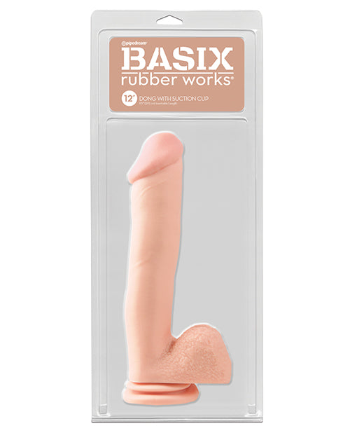 Pipedream Products 423121 Basix Rubber Works 12" Dong, Ivory Rubber