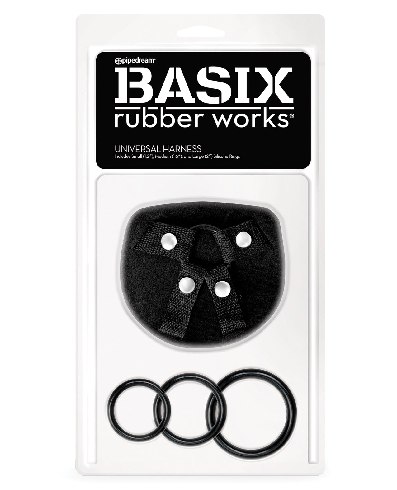 Pipedream Products 432001 Basix Universal Strap-On Harness, Black