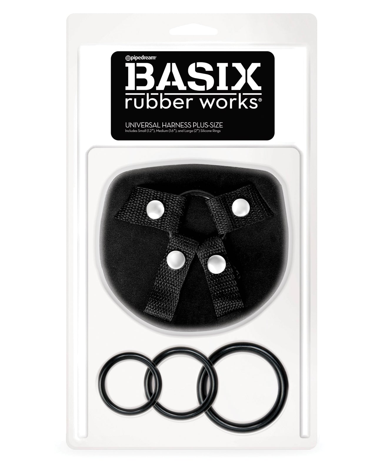 Pipedream Products 432002 Basix Universal Harness Plus Size, Black