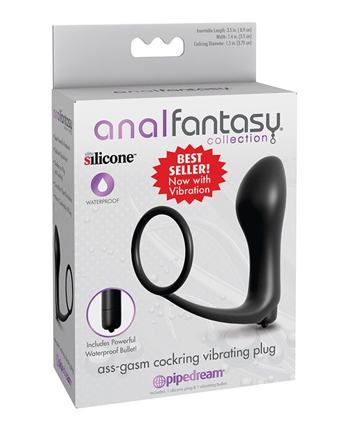 Pipedream Products 468423 Ass Gasm Vibrating Plug w/Cockring, Silicone