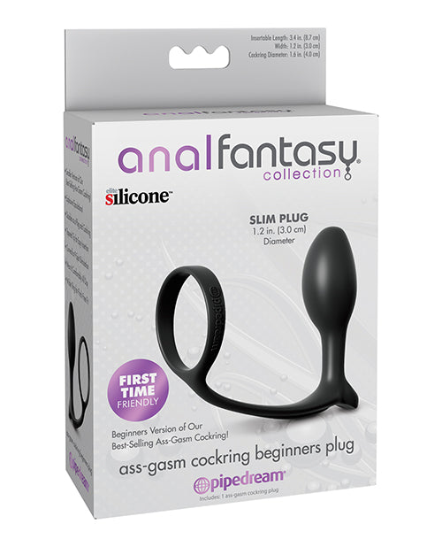 Pipedream Products 469323 Anal Fantasy Cockring Beginner Plug, Black Silicone