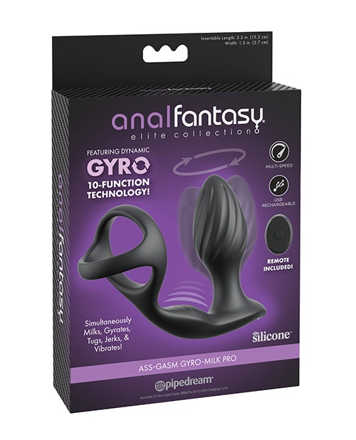 Pipedream Products PD4797-23 Ass-Gasm Gyro-Milk Pro, Black, 10 Functions