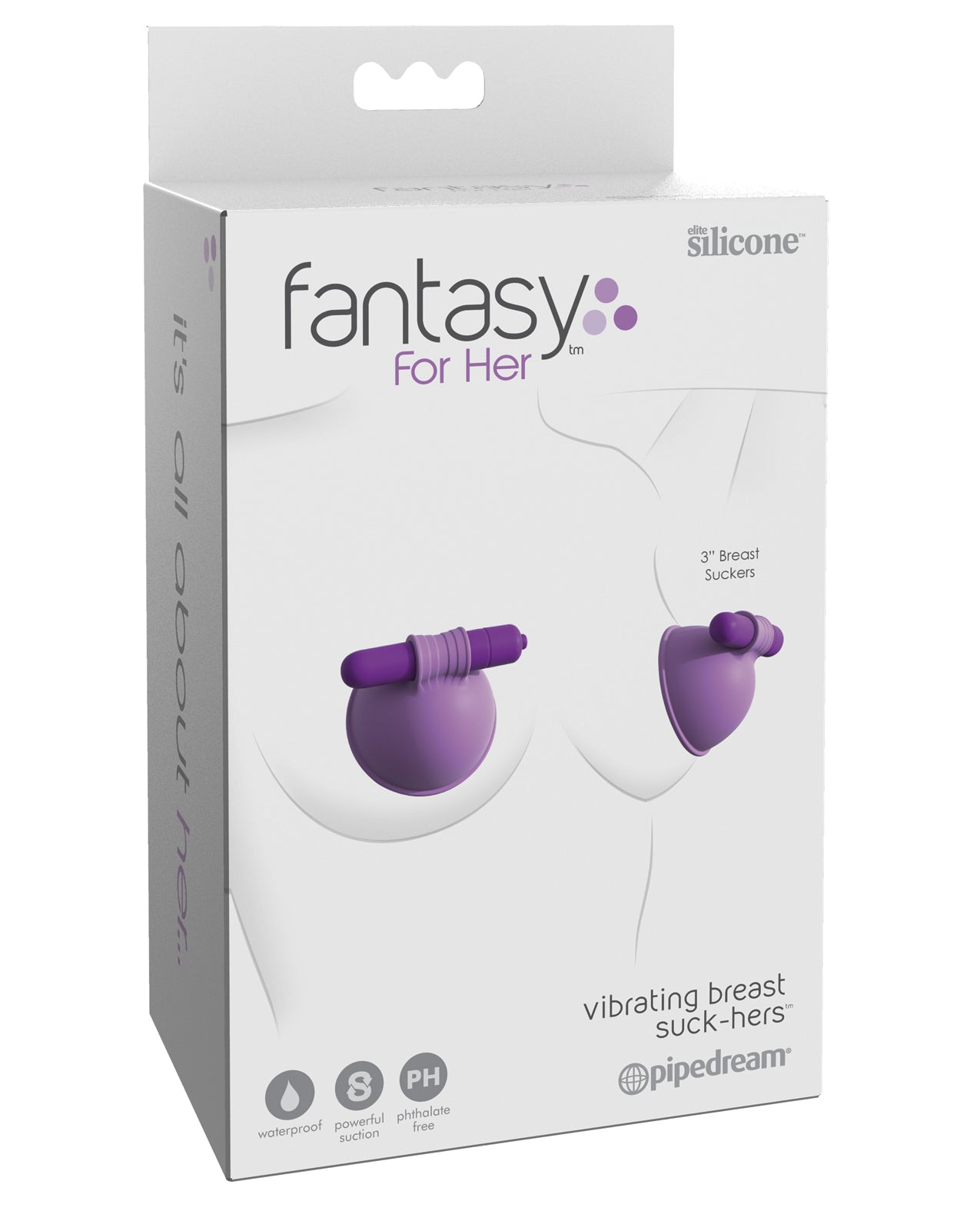 Pipedream Products Fantasy For Her Vibrating Breast Suck-Hers, Purple