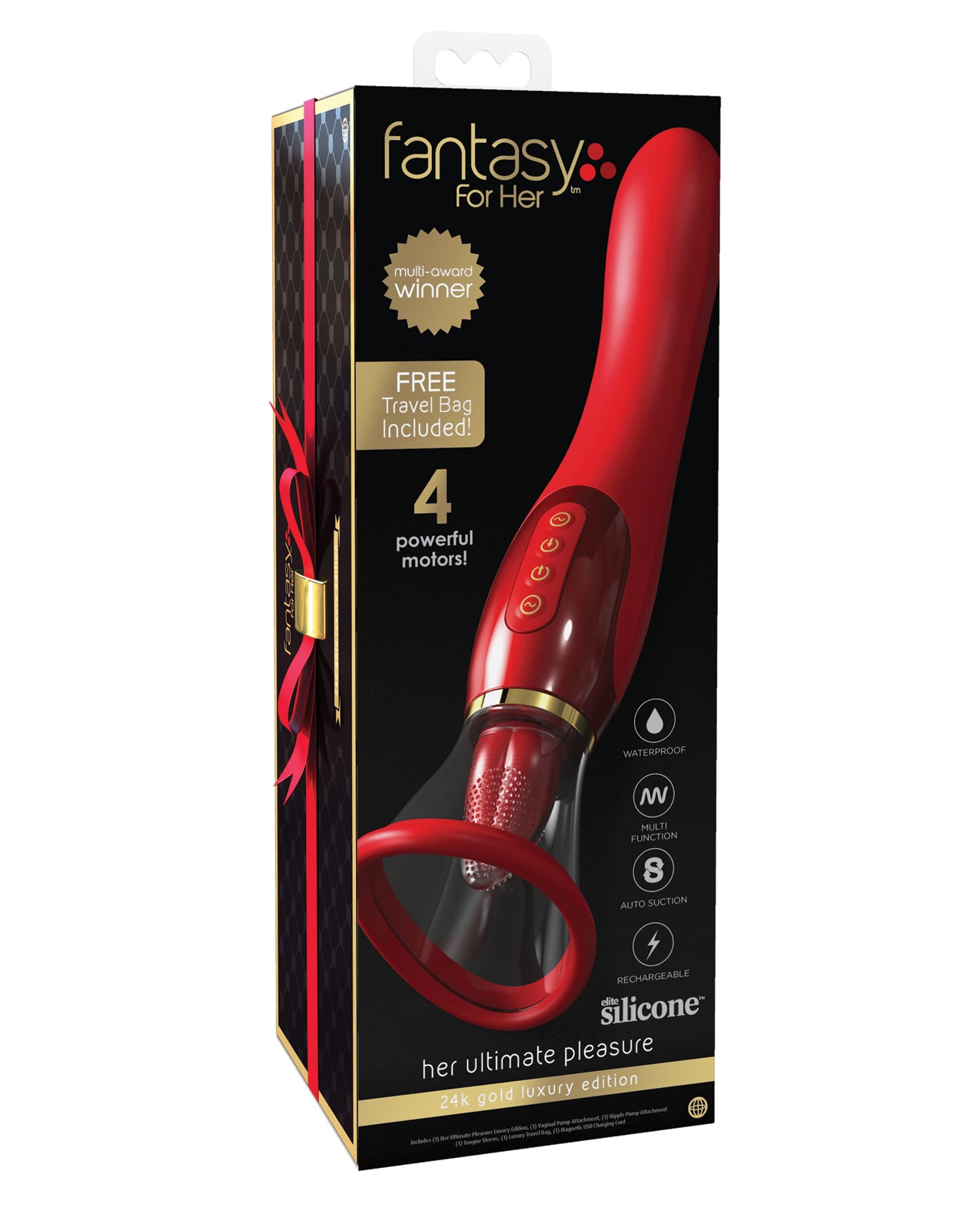Pipedream PD4943-15 Fantasy For Her Ultimate Pleasure, Red Gold Vibrator