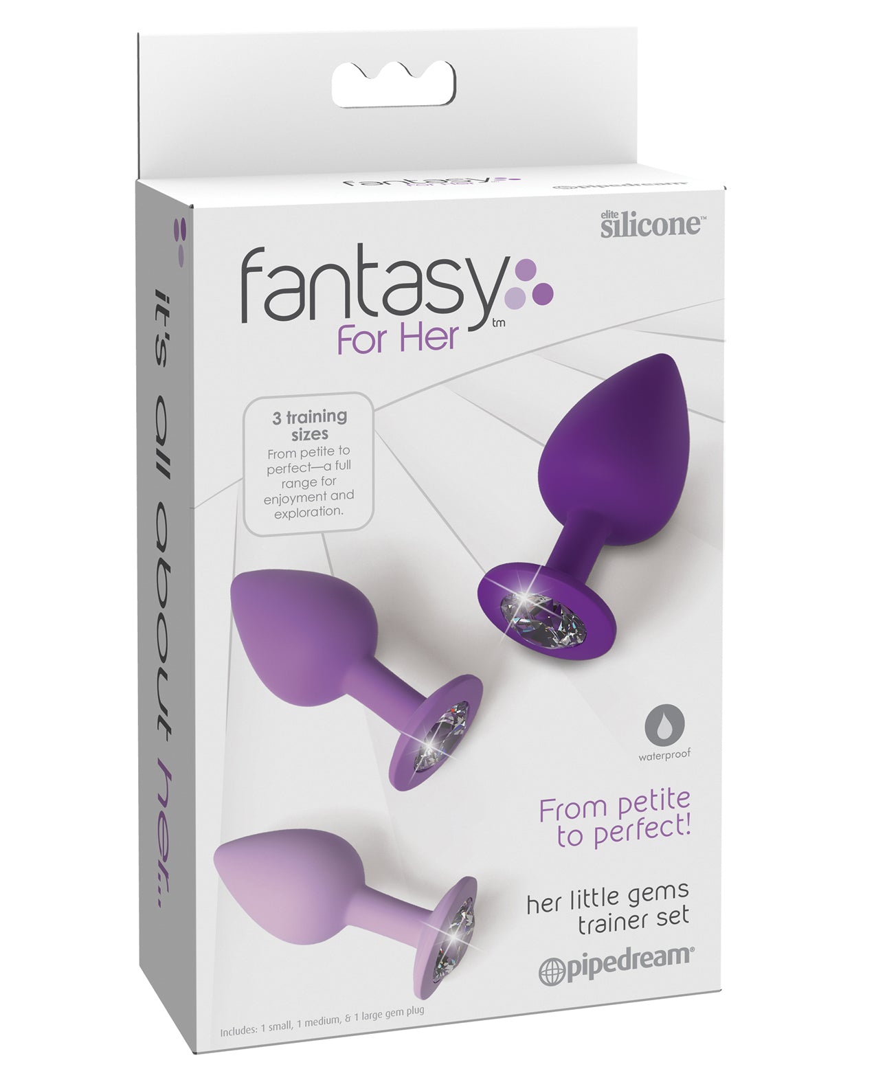 Pipedream Products 494812 Anal Trainer Set, 3pk Purple ABS/Silicone