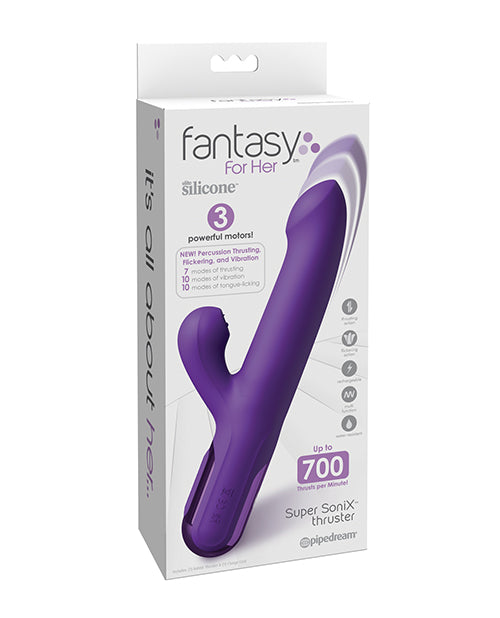 Pipedream Products PD4971-12 Super SoniX Thruster, Purple, Vibrating, 7 Modes