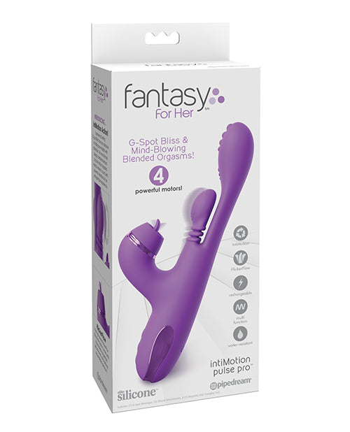 Pipedream IntiMotion Pulse Pro Rabbit Vibrator, Purple, 10-Speed