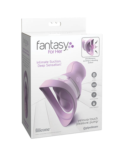 Pipedream Products Veloura Touch Pleasure Pump with Suction and Vibration, Purple