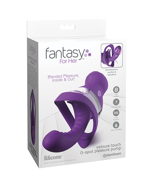Pipedream Products Veloura Touch G-Spot Pleasure Pump with Suction and Vibration, Purple
