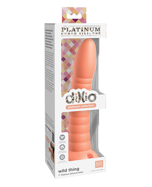 Pipedream Products Dillio Platinum 7" Wild Thing Silicone Dildo, Peach