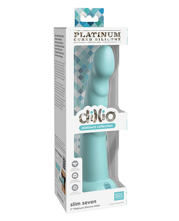 Pipedream Products 538714 Dillio Platinum 7" Slim Seven Silicone Dildo, Teal