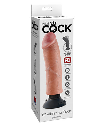 Pipedream Products 540321 King Cock 8" Vibrating Cock, Ivory