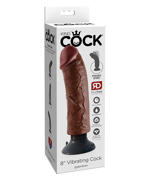 Pipedream Products 540329 King Cock 8" Vibrating Dildo, Brown