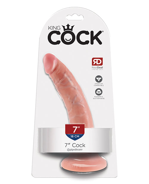 Pipedream Products 550221 King Cock 7" Vibrating Dildo, Realistic, Ivory