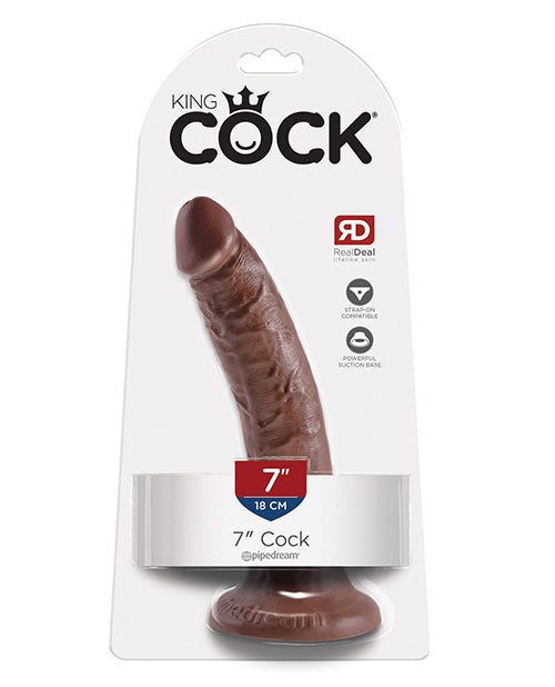 Pipedream Products 550229 King Cock Dildo, Brown, PVC, Suction Cup Base
