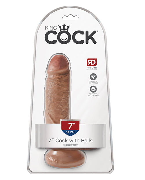 Pipedream Products 550622 King Cock 7" Realistic Dildo, Tan, Vibrating