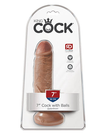 Pipedream Products 550622 King Cock 7" Realistic Dildo, Tan, Vibrating