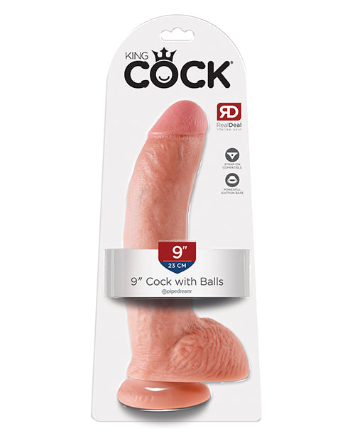 Pipedream Products 550821 King Cock 9" Cock w/Balls, Vibrating, Ivory