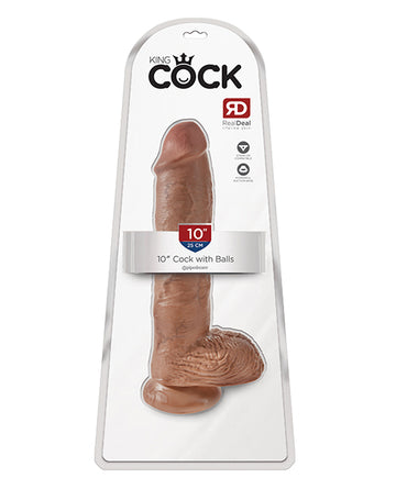 Pipedream Products 550922 King Cock w/ Balls, Tan, 10", Vibrating