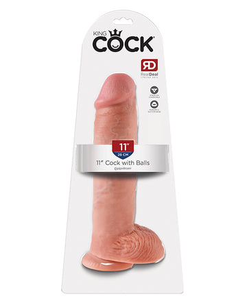 Pipedream Products 551021 King Cock 11" Cock w/Balls, Vibrating, Ivory