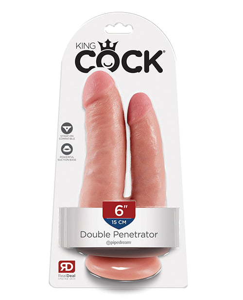 Pipedream Products 551221 King Cock Double Penetrator, Vibrating, PVC