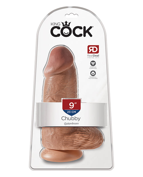 Pipedream Products 553222 King Cock 9-Inch Chubby Vibrating Dildo, Tan