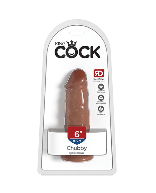 Pipedream Products King Cock 6 in. Chub PVC Dildo with Suction Base, Tan