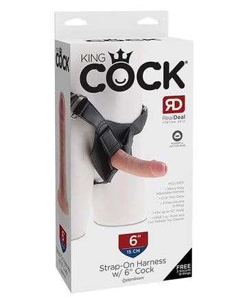 Pipedream Products 562121 King Cock Strap-On Harness, 6" Cock, Ivory