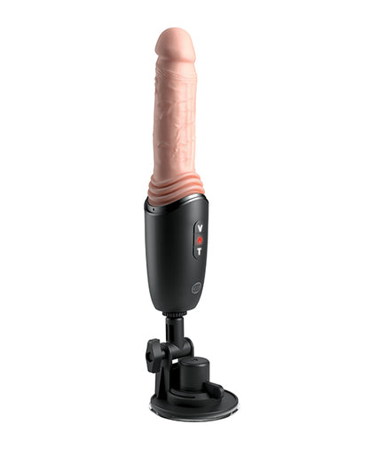 Pipedream Products King Cock Plus Thrusting Cock Pro Vibrator, Light Ivory, PD5740-21