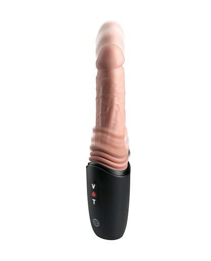 Pipedream Products King Cock Plus Thrusting Cock Pro Vibrator, Light Ivory, PD5740-21