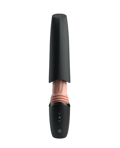 Pipedream Products King Cock Plus Thrusting Cock Pro Vibrator, Light Ivory, PD5740-21