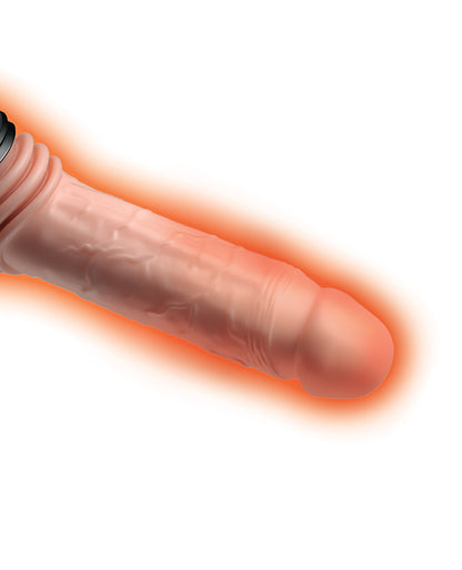 Pipedream Products King Cock Plus Thrusting Cock Pro Vibrator, Light Ivory, PD5740-21