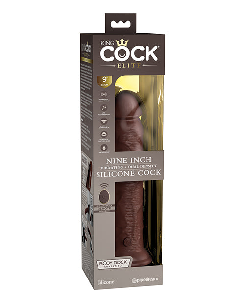 Pipedream Products 577929 King Cock Elite 9" Vibrator w/Remote, Brown
