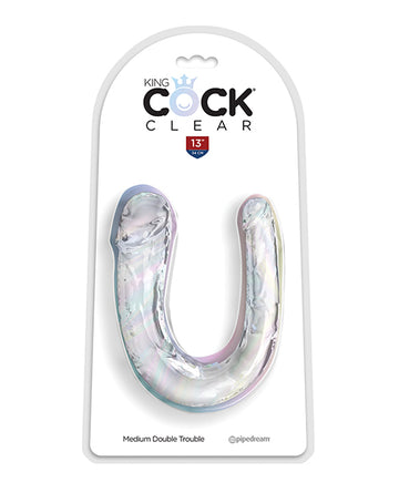Pipedream Products PD5786-20 King Cock Clear Medium Double Trouble Dildo