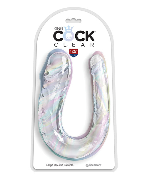Pipedream Products PD5787-20 King Cock Clear Double Trouble Dildo, TPE