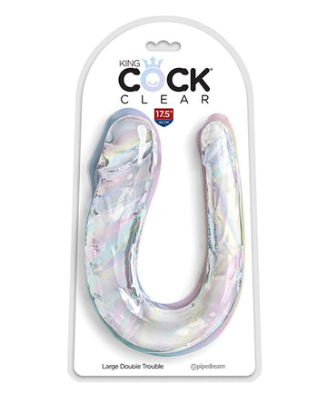 Pipedream Products PD5787-20 King Cock Clear Double Trouble Dildo, TPE